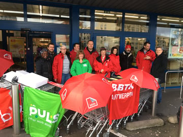 Staking bij Lidl in Deurne op 9 maart