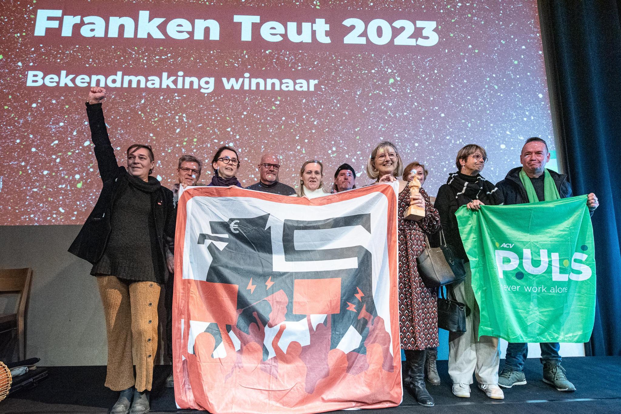 PVDA geeft “Franken Teut-prijs” aan Vakbonden bij Delhaize op nieuwjaarsreceptie